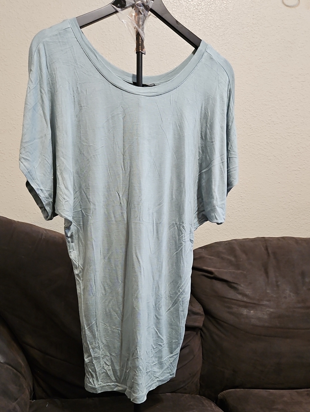 Sage Green Relaxed Scoop Neck Short Sleeve Tee